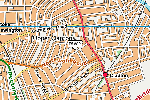 E5 8SP map - OS VectorMap District (Ordnance Survey)