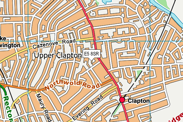 E5 8SR map - OS VectorMap District (Ordnance Survey)