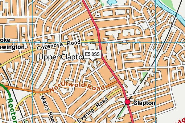 E5 8SS map - OS VectorMap District (Ordnance Survey)