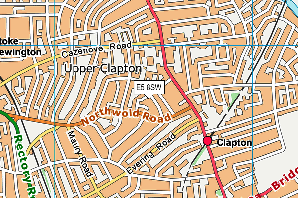 E5 8SW map - OS VectorMap District (Ordnance Survey)