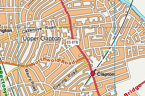 E5 8TB map - OS VectorMap District (Ordnance Survey)