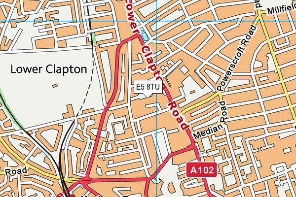 E5 8TU map - OS VectorMap District (Ordnance Survey)