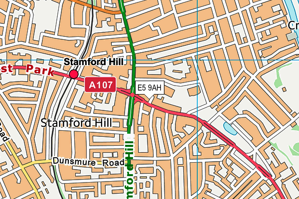 E5 9AH map - OS VectorMap District (Ordnance Survey)