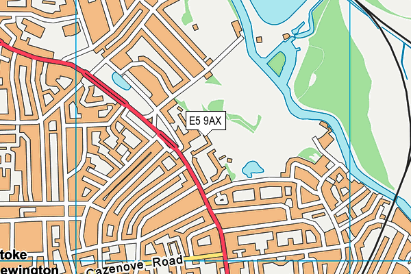 E5 9AX map - OS VectorMap District (Ordnance Survey)