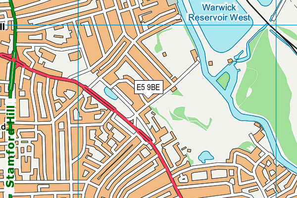 E5 9BE map - OS VectorMap District (Ordnance Survey)