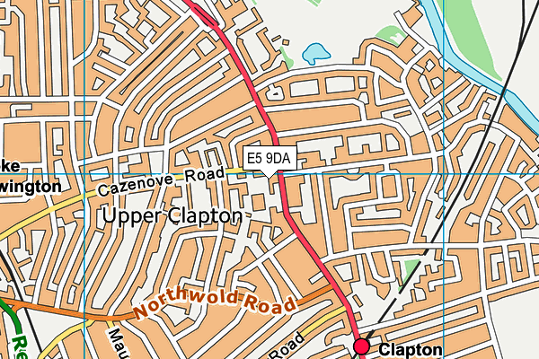 E5 9DA map - OS VectorMap District (Ordnance Survey)