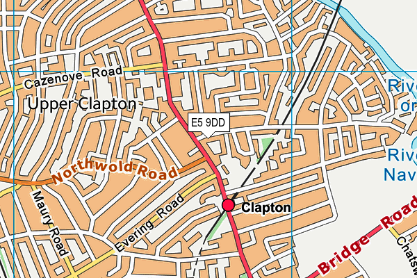 E5 9DD map - OS VectorMap District (Ordnance Survey)