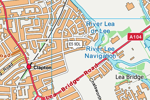 E5 9DL map - OS VectorMap District (Ordnance Survey)