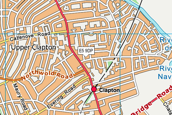 E5 9DP map - OS VectorMap District (Ordnance Survey)