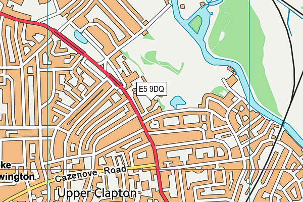 E5 9DQ map - OS VectorMap District (Ordnance Survey)