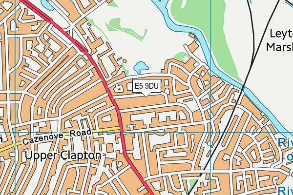 E5 9DU map - OS VectorMap District (Ordnance Survey)