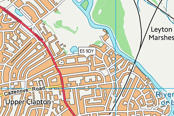 E5 9DY map - OS VectorMap District (Ordnance Survey)