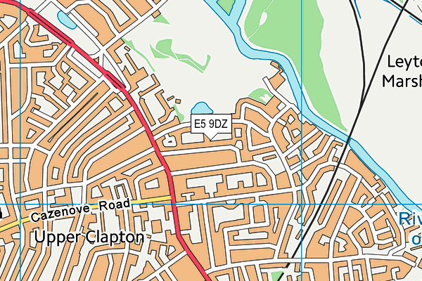 E5 9DZ map - OS VectorMap District (Ordnance Survey)