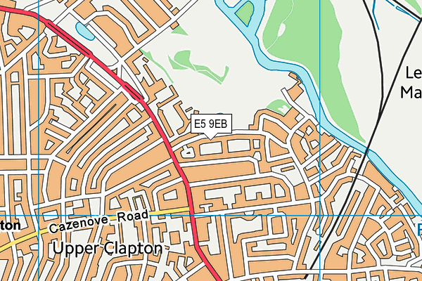 E5 9EB map - OS VectorMap District (Ordnance Survey)