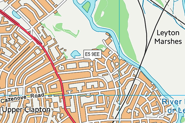 E5 9EE map - OS VectorMap District (Ordnance Survey)