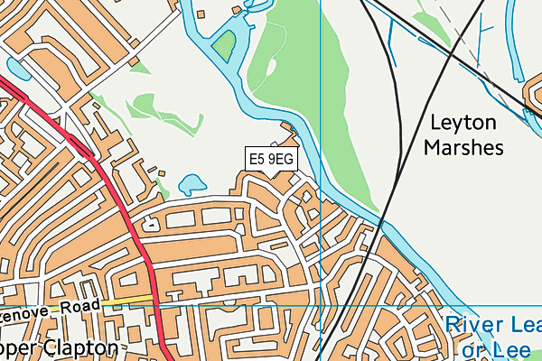 E5 9EG map - OS VectorMap District (Ordnance Survey)
