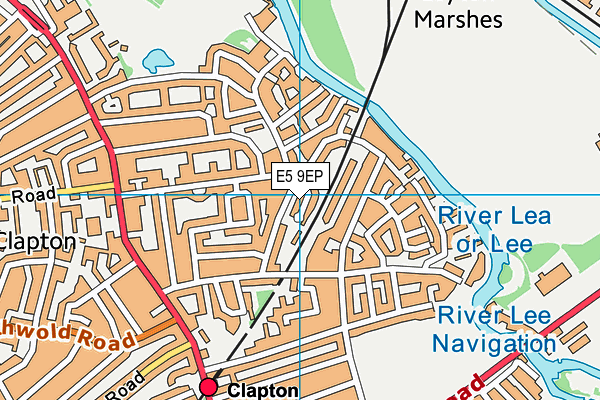 E5 9EP map - OS VectorMap District (Ordnance Survey)