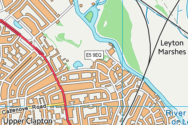 E5 9EQ map - OS VectorMap District (Ordnance Survey)