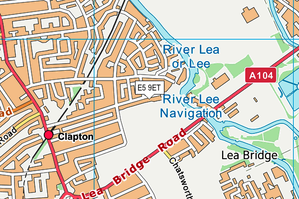 E5 9ET map - OS VectorMap District (Ordnance Survey)