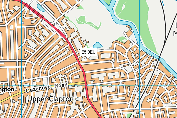 E5 9EU map - OS VectorMap District (Ordnance Survey)