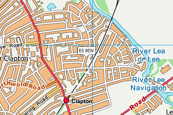 E5 9EW map - OS VectorMap District (Ordnance Survey)