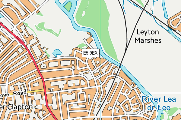E5 9EX map - OS VectorMap District (Ordnance Survey)