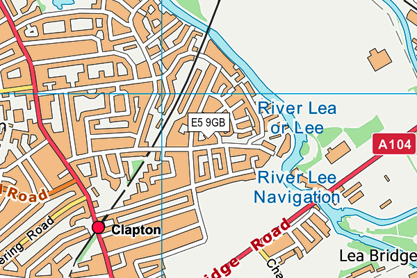 E5 9GB map - OS VectorMap District (Ordnance Survey)