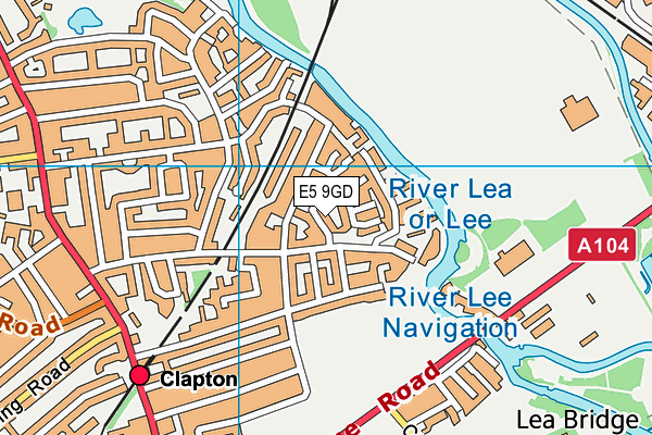 E5 9GD map - OS VectorMap District (Ordnance Survey)