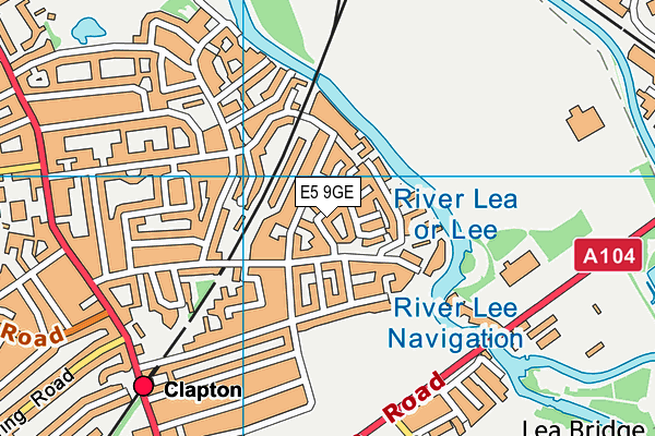 E5 9GE map - OS VectorMap District (Ordnance Survey)