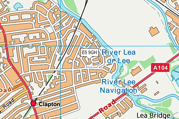 E5 9GH map - OS VectorMap District (Ordnance Survey)