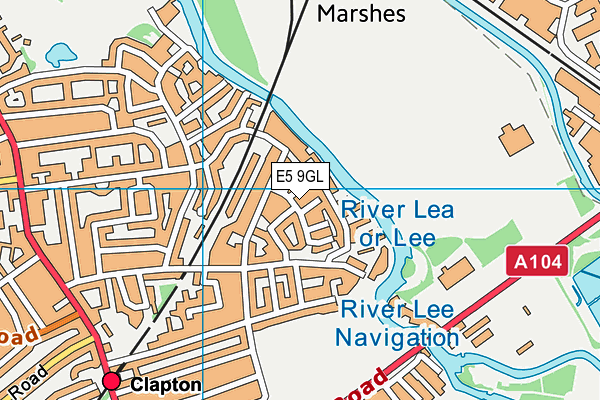 E5 9GL map - OS VectorMap District (Ordnance Survey)