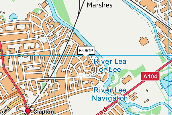 E5 9GP map - OS VectorMap District (Ordnance Survey)