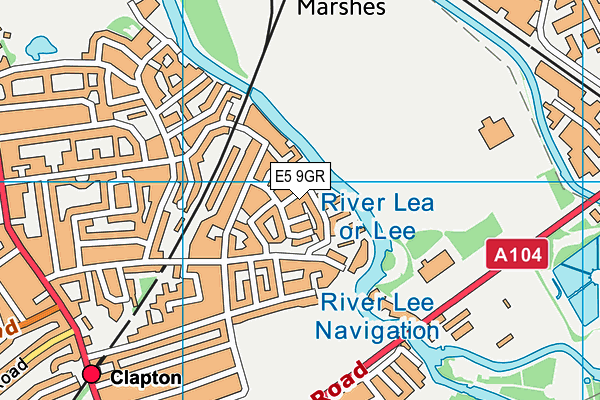 E5 9GR map - OS VectorMap District (Ordnance Survey)
