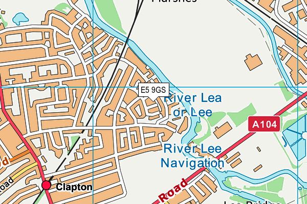 E5 9GS map - OS VectorMap District (Ordnance Survey)