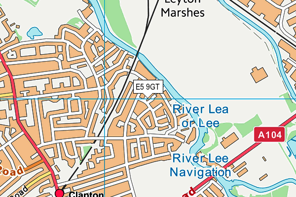 E5 9GT map - OS VectorMap District (Ordnance Survey)