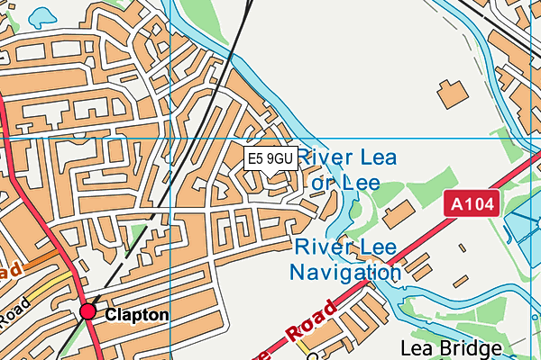 E5 9GU map - OS VectorMap District (Ordnance Survey)