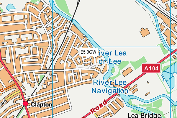 E5 9GW map - OS VectorMap District (Ordnance Survey)