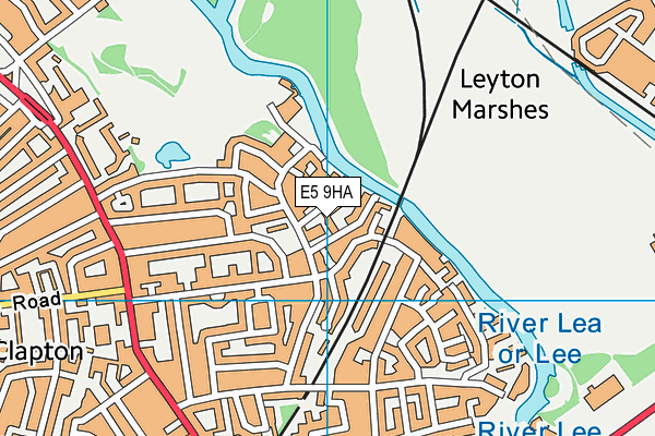 E5 9HA map - OS VectorMap District (Ordnance Survey)