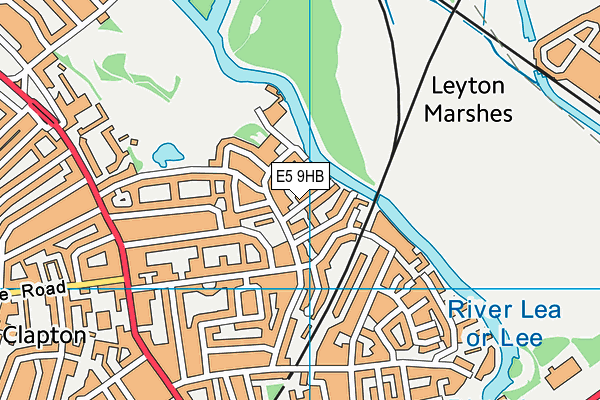 E5 9HB map - OS VectorMap District (Ordnance Survey)