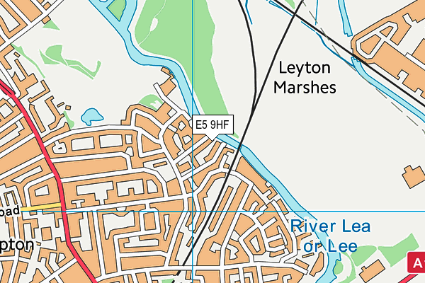 E5 9HF map - OS VectorMap District (Ordnance Survey)