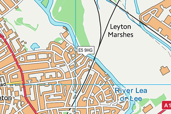 E5 9HG map - OS VectorMap District (Ordnance Survey)