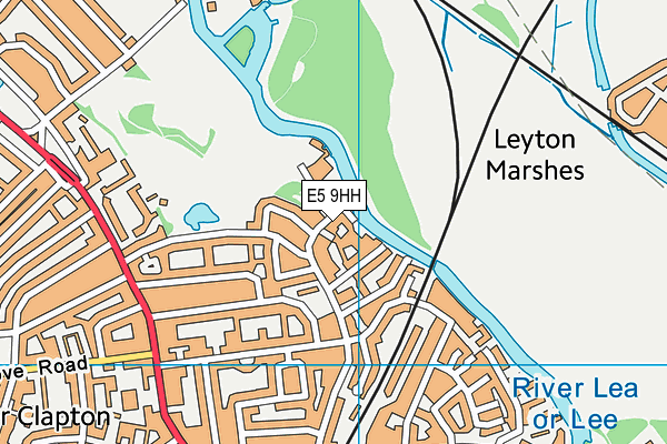 E5 9HH map - OS VectorMap District (Ordnance Survey)