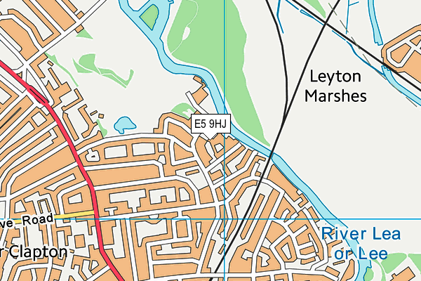 E5 9HJ map - OS VectorMap District (Ordnance Survey)