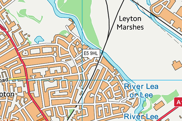 E5 9HL map - OS VectorMap District (Ordnance Survey)