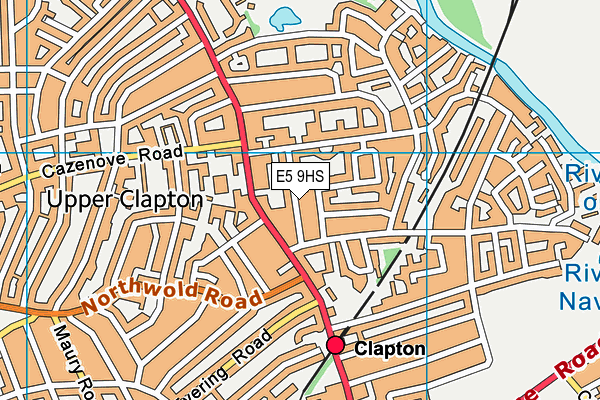 E5 9HS map - OS VectorMap District (Ordnance Survey)