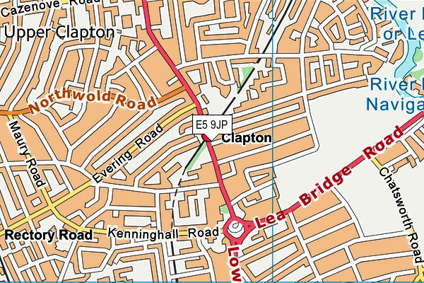 E5 9JP map - OS VectorMap District (Ordnance Survey)