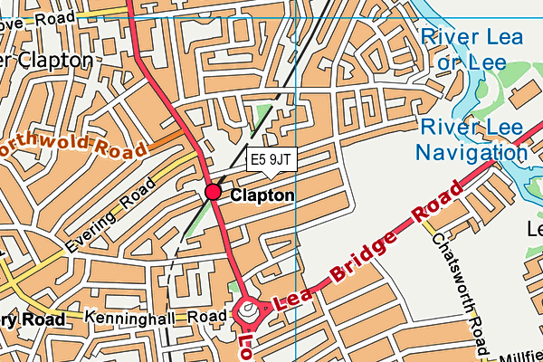 E5 9JT map - OS VectorMap District (Ordnance Survey)