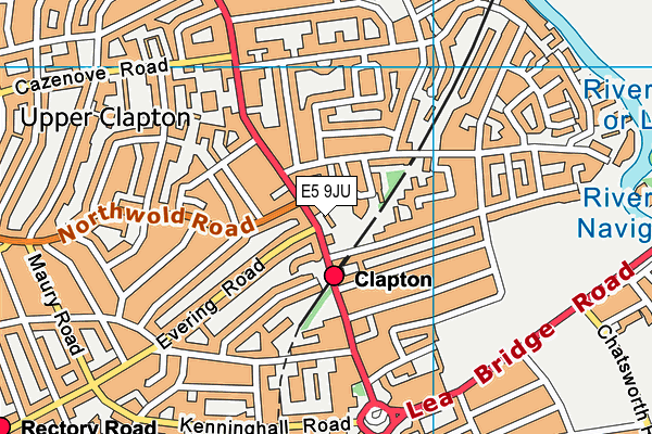 E5 9JU map - OS VectorMap District (Ordnance Survey)