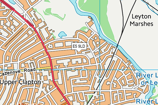 E5 9LD map - OS VectorMap District (Ordnance Survey)