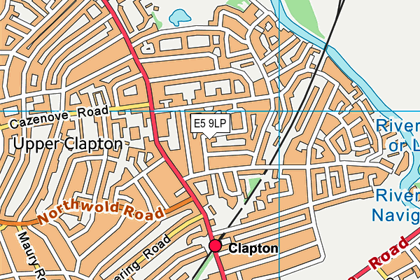 E5 9LP map - OS VectorMap District (Ordnance Survey)